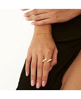 Spero London Double Marquise Sterling Silver Adjustable Ring
