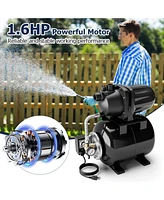1200 W Garden Water Pump Shallow Well Pressurized Irrigation-Black
