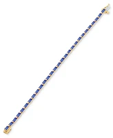 Created Sapphire Bracelet (6-1/6 ct. t.w.) in 14k Yellow Gold Over Sterling Silver