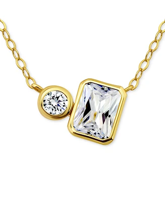 Giani Bernini Cubic Zirconia Collar Necklace, 16" + 2" extender, Exclusively at Macy's