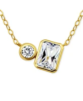 Giani Bernini Cubic Zirconia Collar Necklace, 16" + 2" extender, Exclusively at Macy's