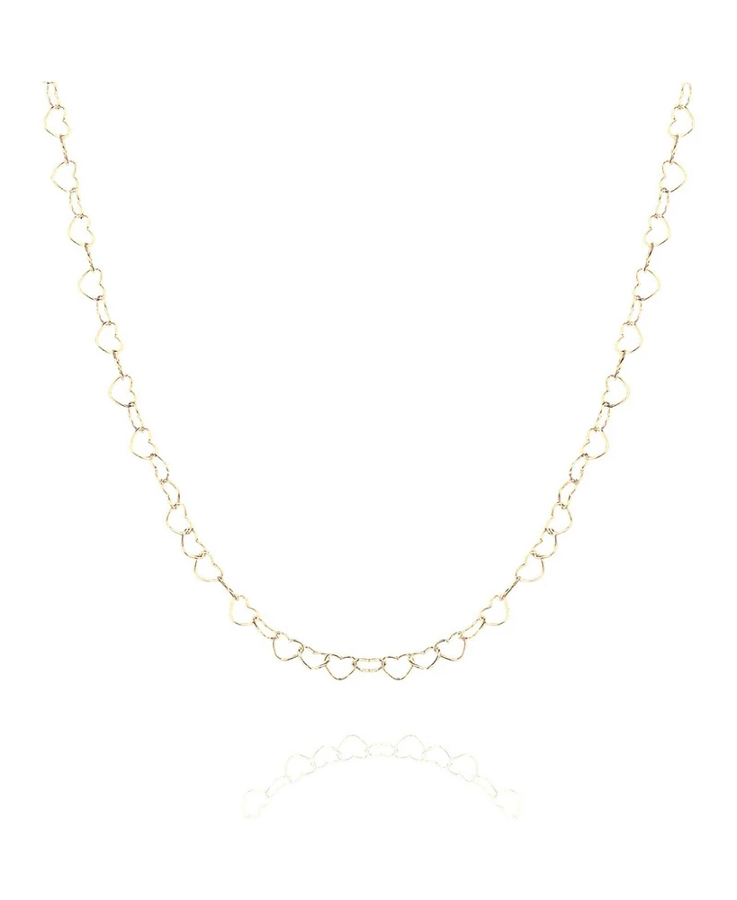 Spero London Love Heart Sterling Silver Chain Necklace