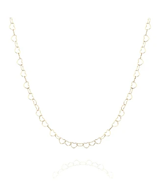 Spero London Love Heart Sterling Silver Chain Necklace