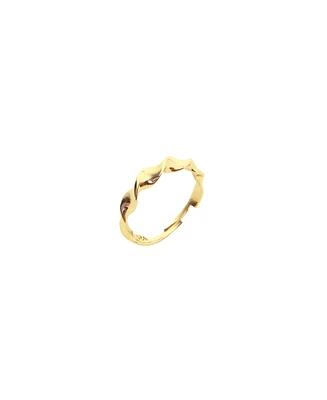 Spero London Helical Sterling Silver Ring Lightly Twisted