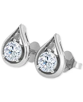 Diamond Teardrop Shape Stud Earrings (5/8 ct. t.w.) 14k Gold