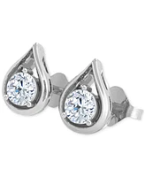 Diamond Teardrop Shape Stud Earrings (3/8 ct. t.w.) 14k Gold