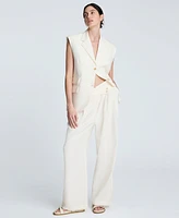 Kenneth Cole Women's Crisscross-Front Pleated Wide-Leg Pants