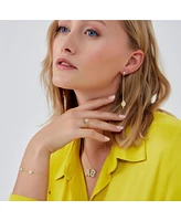 Spero London Geometric Heart Adjustable Ring Sterling Silver