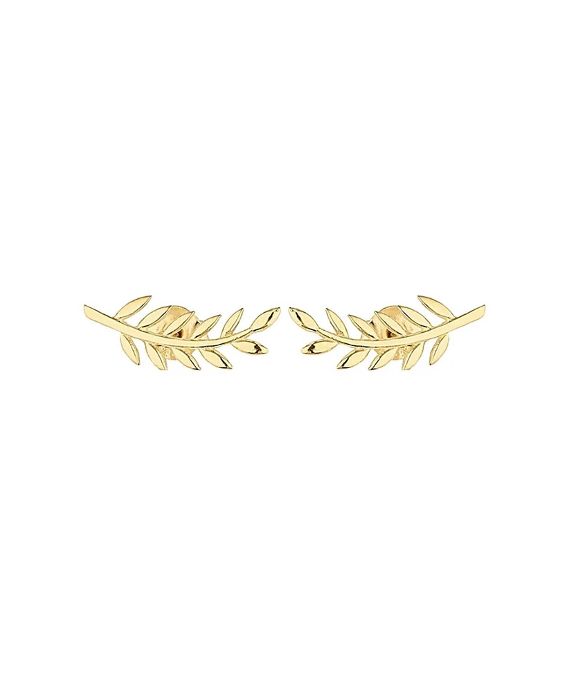 Spero London Wheat Earrings Ear Of Sterling Silver Stud Earring