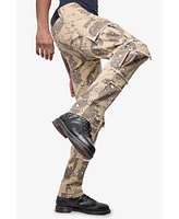 Raw X Men's Printed Cargo Pocket Denim Jeans