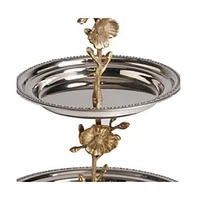 Handcrafted Round Stainless Steel Tray – Sleek Serveware for Indoor & Outdoor Spaces