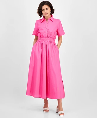 On 34th Women's Cotton Midi Shirtdress, Exclusively at Macy's