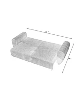 Green Corduroy Convertible Sleeper Sofa with Storage