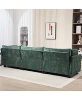 111.42x32.28" 3-Seater Chenille Sofa - Comfy, Cloud-Soft