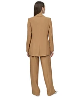 Dkny Petite Long Sleeve One-Button Blazer