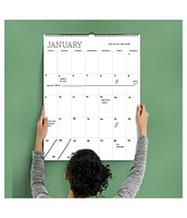 Undated 17" x 22" Dry Erase Large Wire-o Hanging Vertical Wall Calendar