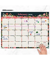 2026 Floral Large Desk Pad Monthly Blotter Calendar