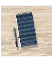 Blue Boho Stripe Undated Daily Agenda Notepad Planner
