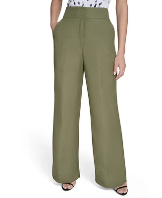 Calvin Klein Women's High-Rise Wide-Leg Pants