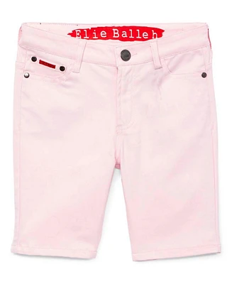 Elie Balleh Big Boys Pink Cotton Twill Short
