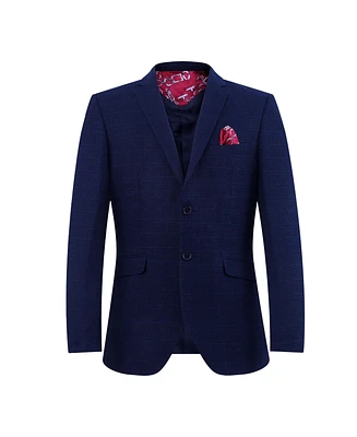 Elie Balleh Big Boys Navy Slim Fit Melange Jacket