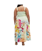 City Chic Plus Sorrento Print Maxi Dress