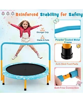 36 Inch Kids Trampoline Mini Rebounder with Full Covered Handrail