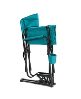 Mondawe Outdoor Freestyle Rocker Camping Chair Portable Folding Rocking with Solid, Durable Armrests, Drink Holder & Comfortable Backrest