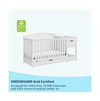 Graco Bellwood 5-in-1 Convertible Crib & Changer with Drawer (White)