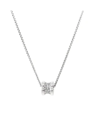 Pre-Owned Bvlgari B.Zero1 Pendant Necklace 18K White Gold with Diamonds