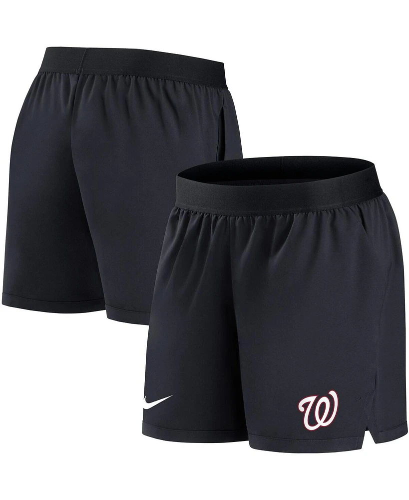 Nike Women's Navy Washington Nationals Authentic Collection Flex Vent Max Performance Shorts