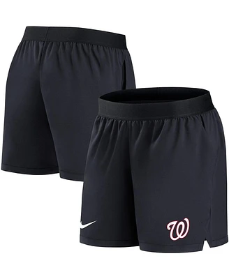Nike Women's Navy Washington Nationals Authentic Collection Flex Vent Max Performance Shorts
