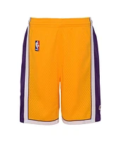 Mitchell & Ness Big Boys and Girls Gold Los Angeles Lakers Swingman Shorts