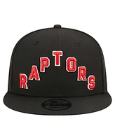 New Era Men's Black Toronto Raptors Jersey Hook Statement Edition 9FIFTY Snapback Hat