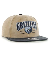 '47 Brand Men's Khaki/Navy Memphis Grizzlies Chilmark Captain Snapback Hat