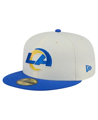 New Era Men's White/Royal Los Angeles Rams Main 59FIFTY Fitted Hat