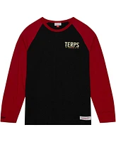 Mitchell & Ness Men's Black Maryland Terrapins Legendary Slub Raglan Long Sleeve T-Shirt