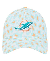 New Era Women's White Miami Dolphins Active Leopard 9TWENTY Adjustable Hat