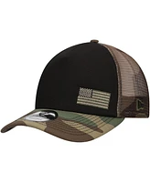 New Era Men's Black/Camo Chase Briscoe Trucker 9FORTY Adjustable Hat