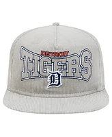 New Era Men's Gray Detroit Tigers Corduroy Golfer Snapback Hat