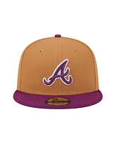 New Era Men's Brown/Purple Atlanta Braves Color Pack Two-Tone 9FIFTY Snapback Hat