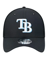 New Era Men's Black Tampa Bay Rays Team Tone 39THIRTY Flex Hat