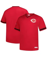 Mitchell & Ness Men's Red Cincinnati Reds Big Tall V-Neck T-Shirt