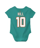 Nike Baby Boys and Girls Tyreek Hill Aqua Miami Dolphins Player Name Number Bodysuit