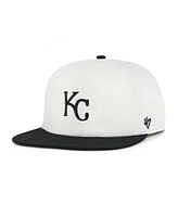 '47 Brand Women's White/Black Kansas City Royals Foundation Captain Snapback Hat