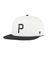 '47 Brand Women's White/Black Pittsburgh Pirates Foundation Captain Snapback Hat