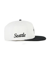 '47 Brand Women's White/Black Seattle Mariners Foundation Captain Snapback Hat