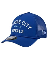 New Era Men's Royal Kansas City Royals Minimalist 9FORTY A-Frame Adjustable Hat