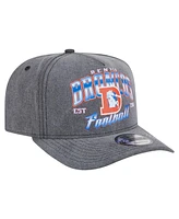 New Era Men's Black Denver Broncos Throwback Washed A-Frame 9FIFTY Snapback Hat