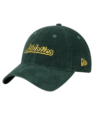 New Era Women's Green Athletics Corduroy 9TWENTY Adjustable Hat